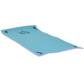 10' x 5' Floating Water Mat, 3-Layer Swimming Pool Float, XPE Foam, Tear Resistant Mesh Layer, Portable Foam Raft, Durable Water Activities Mat for L