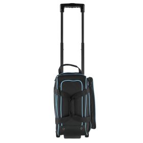 2 Ball Bowling Bag with Wheels Double Roller Bowling Bag with Shoe Compartment