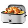 Roaster Oven, 26QT Electric Roasting Pan, 150-450 F Adjustable Temp Fast-Cooking Turkey Roaster with Cool-Touch Handle, Visible Self-Basting Lid