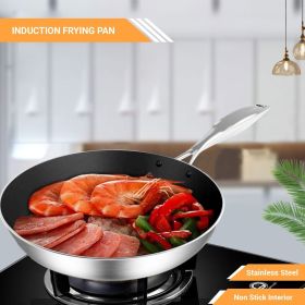 SOGA 22cm Stainless Steel Fry Pan – Durable Non-Stick Induction Compatible Frying Pan Skillet for Everyday Home Cooking and Professional Kitchen Use