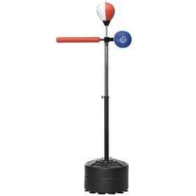 Soozier Free Standing Boxing Bag with Stand, Punching Speed Bag Reaction Bar Challenge with Suction Cups