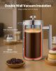VEVOR French Press Coffee Maker, 34 Ounce 1 Liter Stainless Steel Coffee Press Tea Maker with Filter