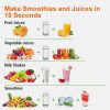 KOIOS 900W Personal Blender for Blending and Mixing, 11-Piece Countertop Blender Grinder Combo for Kitchen