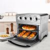 24QT Convection Air Fryer Countertop Oven; Roast; Bake; Broil; Reheat; Fry Oil-Free; Stainless Steel; Silver