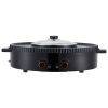 Hot Pot with Grill, 1800W 2-in-1 Electric Smokeless Grill and Hot Pot, Korean BBQ Shabu Shabu Hotpot with Separate Dual Temperature Control
