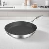 SOGA 24cm Stainless Steel Fry Pan – Durable Non-Stick Induction Compatible Frying Pan Skillet for Everyday Home Cooking and Professional Kitchen Use