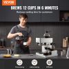 Commercial Drip Coffee Maker, 12 Cups Coffee-Maker Machine with 4 Glass Carafes and 4 Decanter Warmer Plates, Stainless Steel Drip Style Coffee Brewer