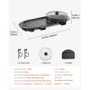 Hot Pot with Grill, 2200W 2-in-1 Electric Smokeless Grill and Hot Pot, Korean BBQ Shabu Shabu Hotpot with Separate Dual Temperature Control