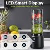 Portable Blender, Small Smoothie & Shake Maker with 8 Blades, Compact Personal Blender with LED Display