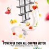 Ice Cream Blender, 750W High-Speed Ice Cream Maker Mixer Stir Machine 1740RPM, 304 Stainless Steel Ice Cream Shaker