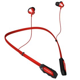 Black-Red Color Options -- 1Pc Wireless Neckband Headphones V4.2 Sweat-proof Sport Headsets Earbuds In-Ear Magnetic Neckbands Stereo Earphone Deep Bas (Option: Red)