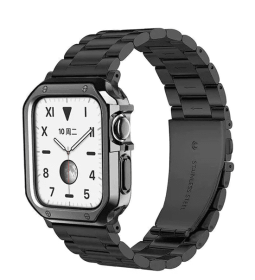 Stainless Steel For Watch IWatch Band (Option: Black-45mm)