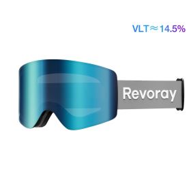 Passion M2 Ski Goggles with Magnetics Lens Changing And XPatina-Tech (Color: Grey Strap + OKLBlue Lens)