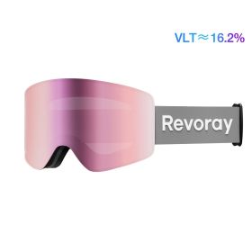 Passion M2 Ski Goggles with Magnetics Lens Changing And XPatina-Tech (Color: Grey Strap + Pink Lens)