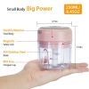 Mini Electric Garlic Chopper 8.45OZ Cordless Garlic Mincer Food Chopper