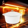 Dutch Oven,Dutch Oven Pot with Lid,3 QT Enamel Dutch Ovens with Dual Handles,Cast Iron Pot for Braiser,Cooking,Gifts for Family